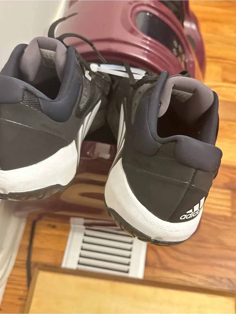 adidas Men's Black and White Athletic Sneakers